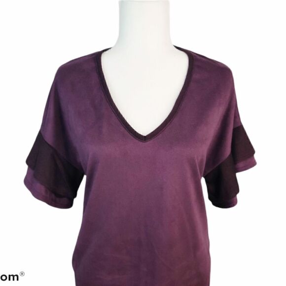 Bluheaven Boho Purple Matted Velvet Tunic Dress S - Picture 3 of 15